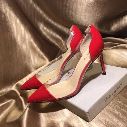 2019 Fashion free shipping Women lady nude Patent Leather Poined Toe Stiletto high heel pump HIGH-HEELED SHOES Wedding Shoes