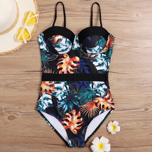 Print Female One Piece Swimsuit Closed Swimwear For The Pool Body Swim Bather Beachwear Bathing Suits Womens Swimming Suit 2021