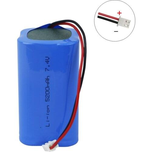 1-5PCS 7.4V 5200mah lipo battery 18650 XH2.54 Plug with protection board for RC Toys Electric toys security facilities wholesale