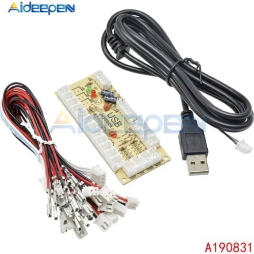 1Pcs Zero Delay USB Encoder to PC Joystick And Button For MAME & Fight Stick Controls Module Board DIY Arcade Game Kit Parts