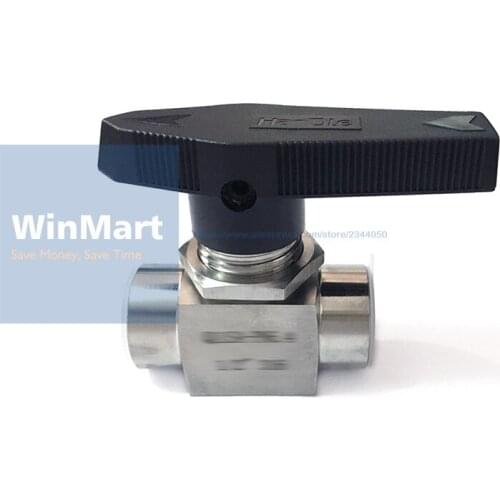 304 Stainless Steel 1/2" Female Shut Off Ball Valve Bulkhead Applicable media Water Gas Oil 915 PSI