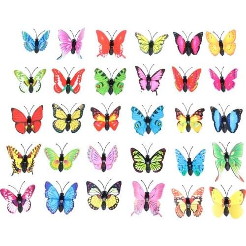 3D Wall Stickers Butterfly on The Cabinet Home Decor Mural Living Childrens Room Decoration Accessories In Nursery Refrigerator