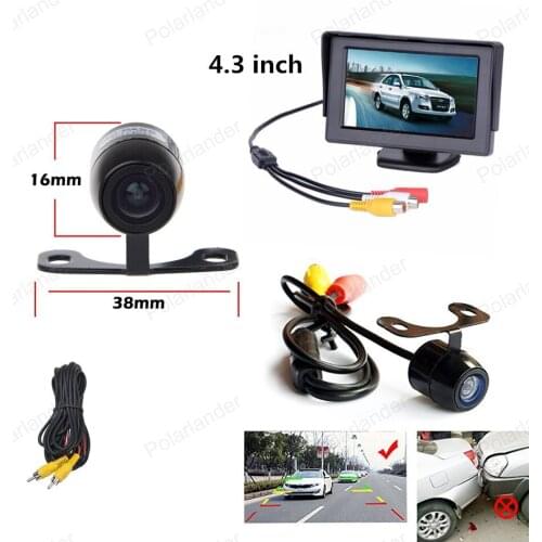 4.3 inch 480x240 TFT LCD Rearview Monitor for Car Rear reversing +backup reverse parking camera