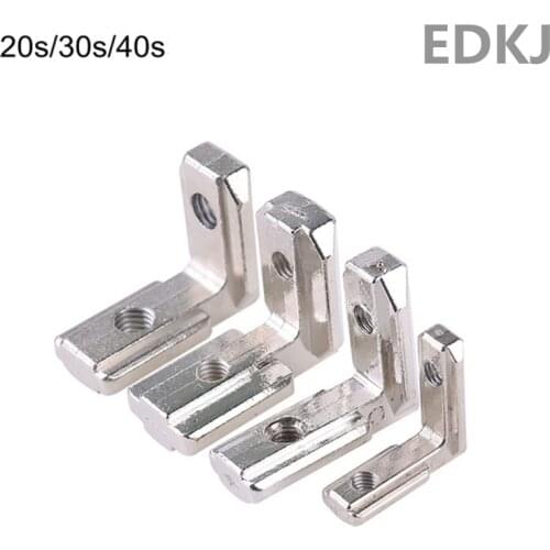 5pcs/lot 4040 L Shape Nickel Inner Corner Joint Bracket with Screw and Wrench for 2020 3030 4040 Aluminum Extrusion Profile