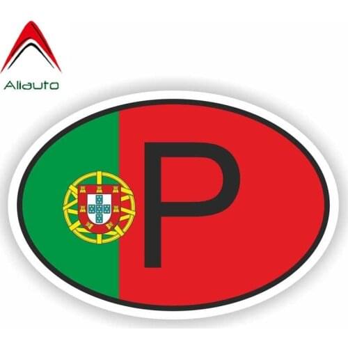 Aliauto Personality Car Sticker P Portugal Country Code Motorcycle Accessories Waterproof Sunscreen Reflective Decal,10cm*7cm