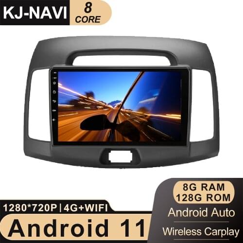 Android 11 9 Inch Carplay For Hyundai Elantra 4 HD 2006 - 2012 No 2 Din Car Radio Video Player Multimedia Navigation GPS 4G LTE