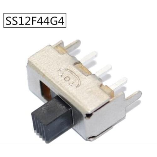 Free Shipping 50PCS SS12F44 1P2T SPDT 3Pin +2PIN fixed holder Toggle Switch Switches handle length 4mm best quality
