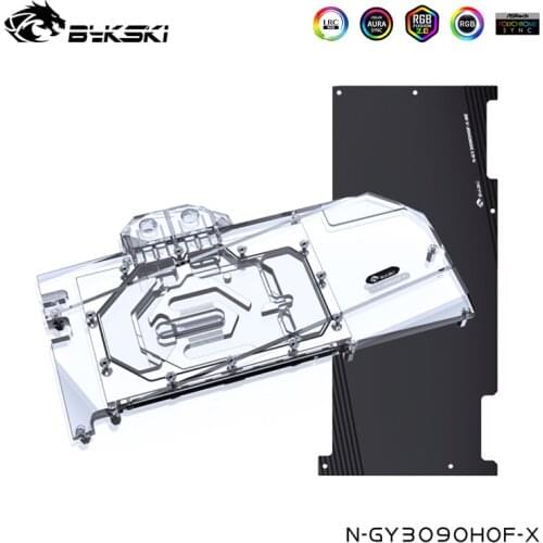 Bykski Water Cooler For Galaxy RTX 3090 HOF EXREME VGA Card With Back Plate ,Full Cover Water Block, N-GY3090HOF-X