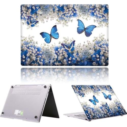 Butterfly With Flower PVC Laptop Case For Huawei MateBook 13/13 AMD Ryzen/14/D14/D15/X 2020/X Pro/Pro 16.1/Honor MagicBook 14/15