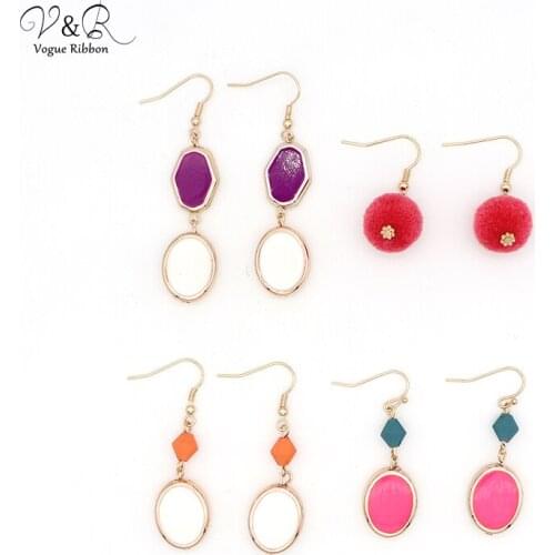 DIY Handmade Jewelry Making Bead Pom Pom Ball Charms Pendants Drop Dangle Earring Set Components Fashion Accessories DIY-158