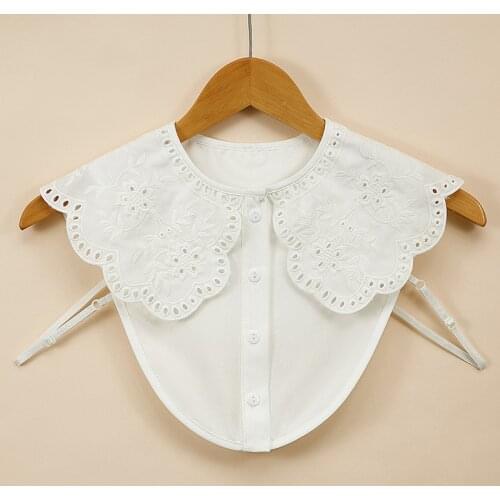 Women Big Lapel Women Detachable Collars Fake Collars Girls Ruffles False Collar Shoulder Wrap Neckwear Nep Kraagie Decor