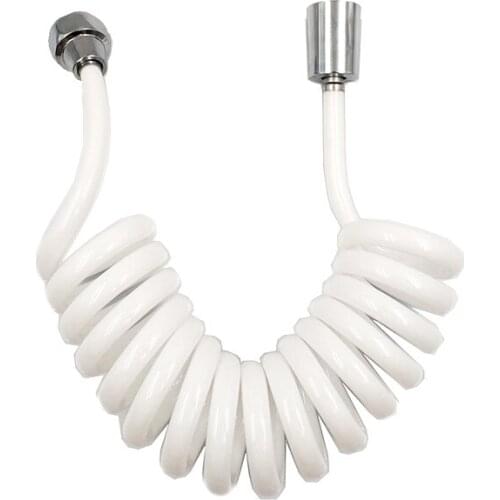 1.5m,2m,2.5m Flexible Telescopic Shower Hose ABS Spring Replacement White Plumbing for Bathroom Shower Head Toilet Bidet Sprayer