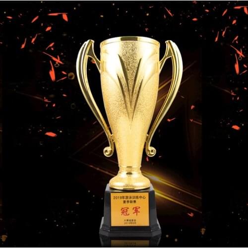 Customized Honor Trophy Cup Award College Sports Gold Plated Trophy Cup Champions Team Sports Competition Craft Souvenir Trofeu