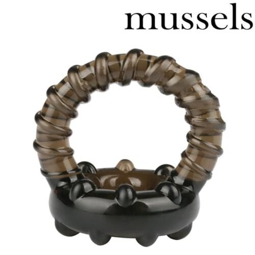 Mussels Male Penis Sleeve Rings Reusable Condom Delay Ejaculation Enlargement Extender Masturbator Adult Sex Toys