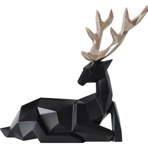 Creative Lucky Deer Decoration Resin Gift Ornament Entrance Custom Wholesale Office Television Wine Cabinet home decoration