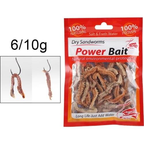 10g Natural Dry Sandworm Live Fishing Lure For Feeder Catfish Fishy Smell Natural Bait With Enzyme Flavour