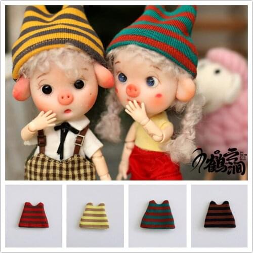 Ob11 baby clothes 12bjd DDF piccodeo vegetarian Molly smile egg cute striped hat