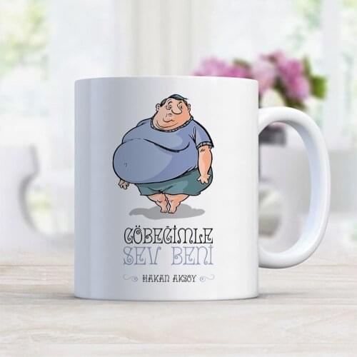 Personalized Göbeğimle Love Me White Mug Cup-2