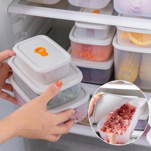 Plastic Food Containers Bento Box Refrigerator Sealed Fresh-Keeping Boxes Large-Capacity Food Storage Container 310-2050ML