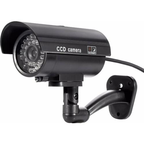 Fake Dummy Camera Security CCTV Outdoor Waterproof Emulational Decoy IR LED Flashing Red LED Dummy Video Surveillance Camera