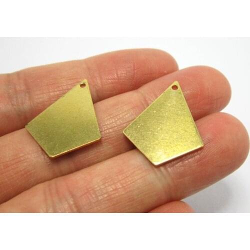 Brass charms 23.2x18.2mm Geometric rhombus raw brass earrings findings pendant -30pcs R764