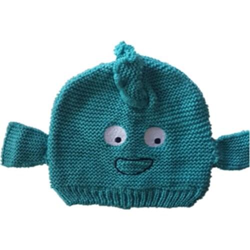 Cartoon Cute animals ocean green fish Clownfish Hats Knitting Cotton Wool Winter Warm Ear protection caps Fleece Lining Beanies