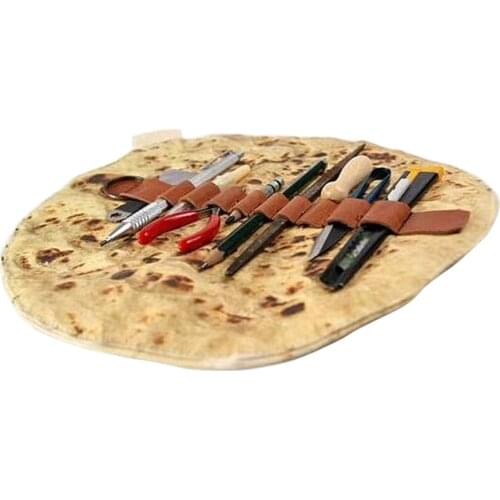 22CM Burrito Storage Bag Funny Burrito Tortilla Roll Pencil Case Pen Pouch Portable Storage Bag For Stationery Tools