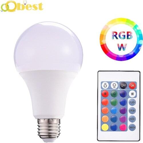 LED Lamp RGB LED Bulb E27 RGBW Dimmable Ampoule LED Smart Lights For Home Holiday Decoration With Remote Control