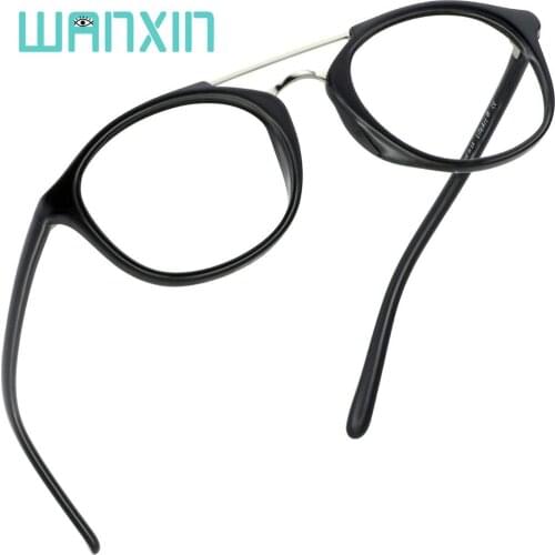 WANXIN Stylish Blue Light Blocking, Transparent Lens,Round Transparent Frames Reading Glasses