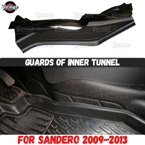 Guards of inner tunnel for Renault Sandero 2009-2013 ABS plastic accessories protect of interior molding car styling tuning