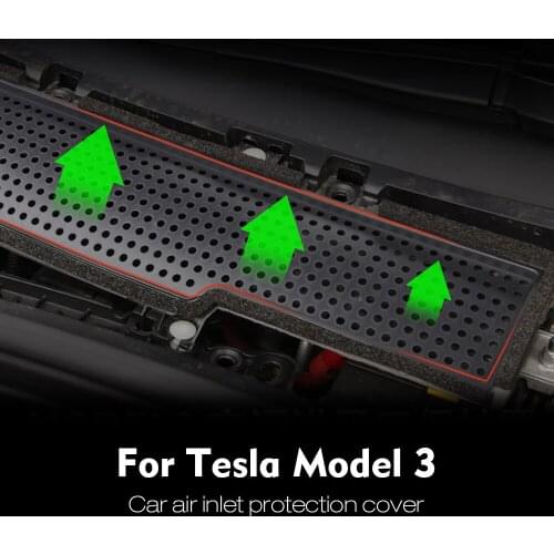 Car Air Inlet Protection Cover for Tesla Model 3 2017-2019 Air Intake Protect Net Intake System Prevent Falling from Clogging