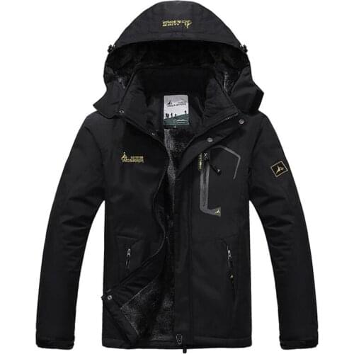 Winter Thick Warm Parka Coat Windproof Waterproof Fleece Hooded Mountain Windbreaker Jackets Male Casual Parkas Overcoat 6XL
