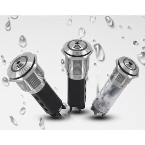 Flash Buzzer AD16-22SMR AC220V DC24V 12V Metal Sound Light Integrated Alarm