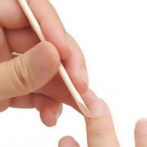 100Pcs Wooden Sticks Cuticle Pusher Remover Pedicure Manicure Tool Nail Art Corrector