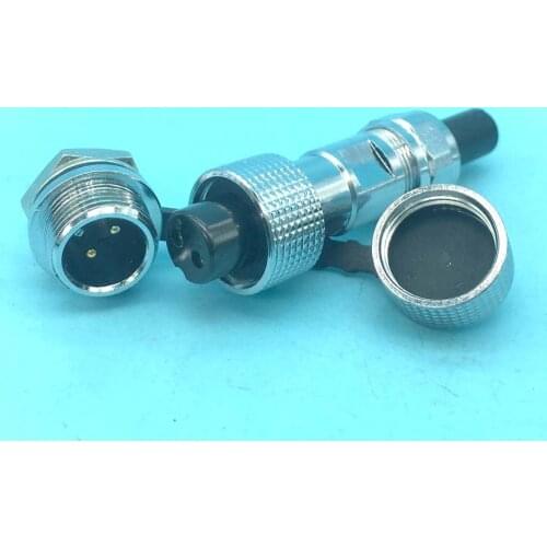 2 set GX12 12mm cable connector 2 pin male female connector 12mm ip67 waterproof dustproof cover aviation plug socket connectors