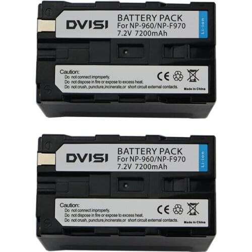 2pcs/lot NP-F970 NP F970 NP-F960 NP-F950 7200mAh Camera Battery For Sony CCD-RV100 CCD-TRV58 DCR-TRV110K z1