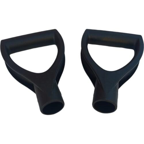 2pcs Useful Black Plastic D-Grip Handle Shovel Handle Replacement Parts