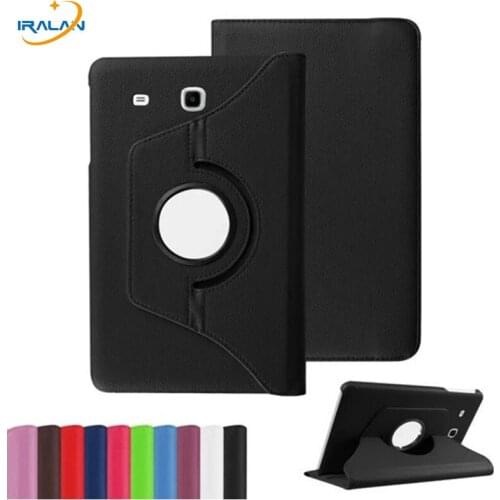 2018 New Luxury 360 Rotating Tablet Case for Samsung Galaxy Tab E 9.6 T560 T561 Flip PU Leather Smart stand magnet Cover+stylus