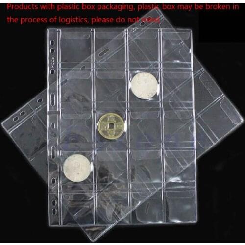 42 Pockets Classic Plastic Coin Holders Sheets for storage Collection Album Case
