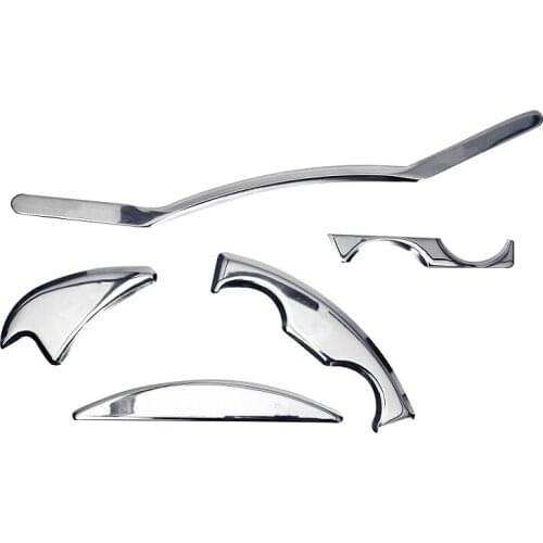 5Pcs/Set Stainless Steel Tissue Therapy Muscle Massage IASTM Tools Whole Body Relaxation Deep Tissue Recovery Promote Blood Circ