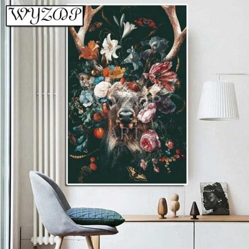 5D Diamond painting Sika deer Picture Full Square/Round Diamond Embroidery Mosaic Cross stitch Gift Kits Home decor WYZ20210161