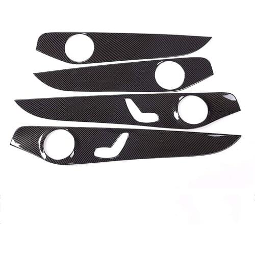 ABS Plastic Car Interior Door Panel Decoration Cover Trim Carbon Fiber Style For Mercedes Benz C Class W205 C180 2015-2018