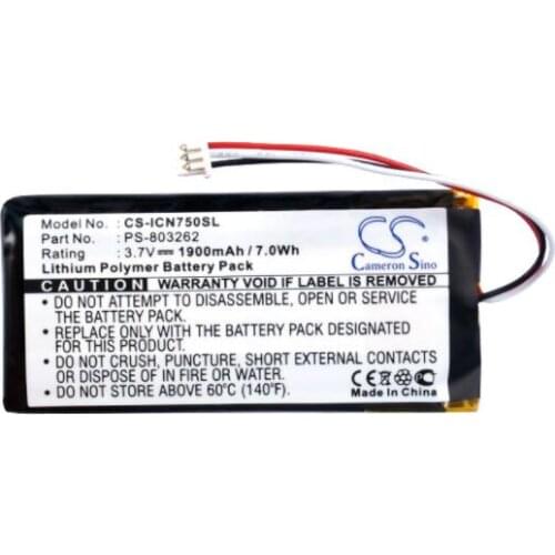 Cameron Sino 1900mAh battery for NAVMAN iCN720 iCN750 PS-803262 GPS, Navigator Battery