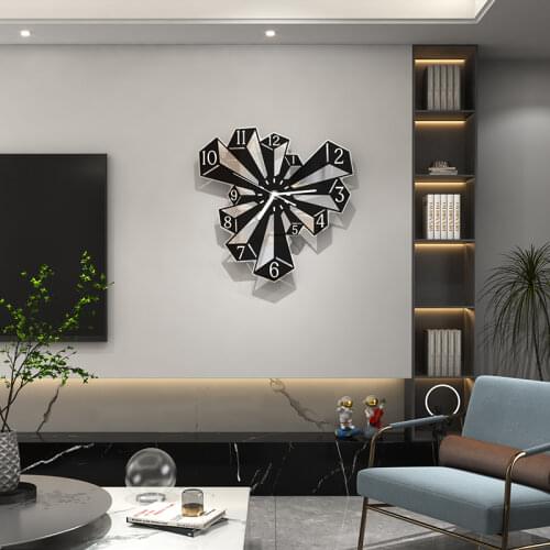 MEISD Modern Design Large Wall Clock Creative Kitchen Watch Wall Art Quartz Silent Black Horloge Home Decor Free Shipping