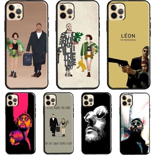 Leon The Professional Funda Case For iPhone X XR XS MAX 12 Mini 11 Pro Max 5S 6S 8 7 Plus SE 2020 Cover Shell