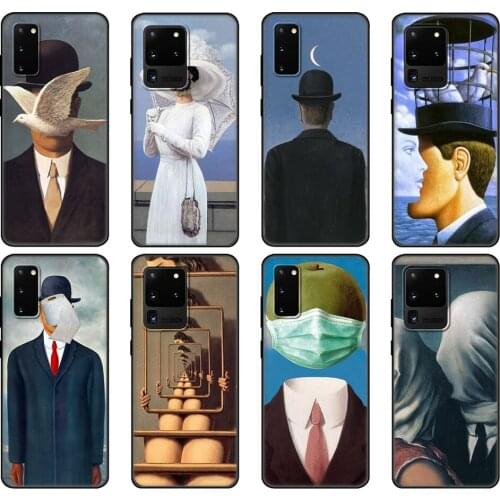 Black tpu Case For Samsung galaxy S20 /S20 PLUS/S20 ultra/S20+ /S20FE back cover Rene Magritte