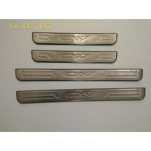 For Mazda CX-7 CX7 2008-2016 high quality Stainless Steel car Side Door Sill Cover/Scuff Plate Trim 4Pcs/Set Car styling