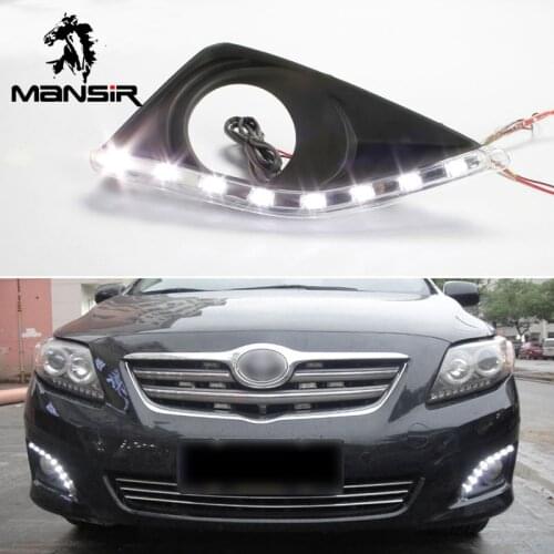 DNO Car 12V LED DRL Day Light For Toyota Corolla 2007 2008 2009 2010 Car Driving LampS Auto Daytime Running Lamp