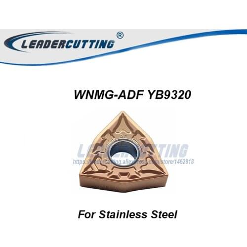 WNMG080408-ADF WNMG080404-ADF YB9320*10pcs Turning Inserts,Cutting blade for Holder MWLNR/WWLNR,Turning tip for Stainless