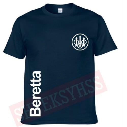 2021 Hot Beretta Guns T-Shirt Summer Print 100% Cotton T Shirt Clothes Popular Tees Amazing Short Sleeve Unique Men Tops